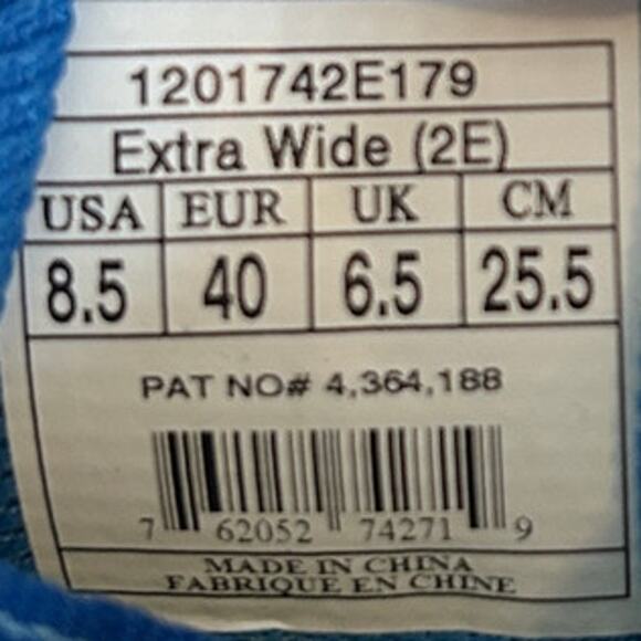 Brooks -Adrenaline GTS 15 -Running -Gray/Blue -Women's -8.5(2E) EW -1201742E179 - Picture 9 of 9